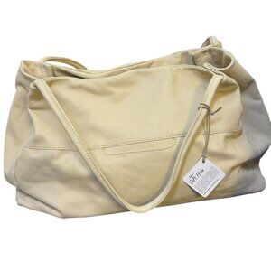 Hobo Tote Bag Light Butter Color Soft Leather L
